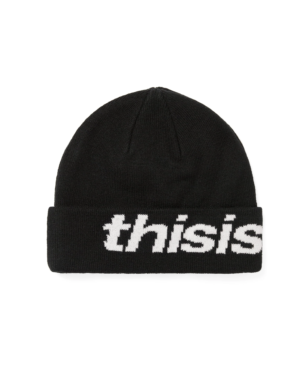 HSP-Logo Big Cuff Beanie Black