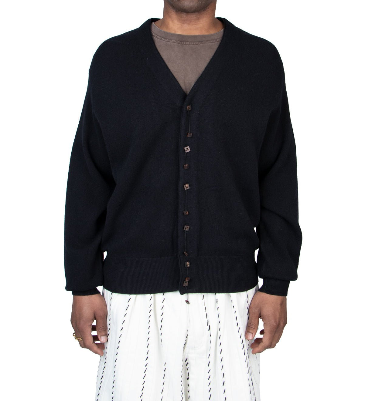 Black Double Button Cardigan - LIKELIHOOD