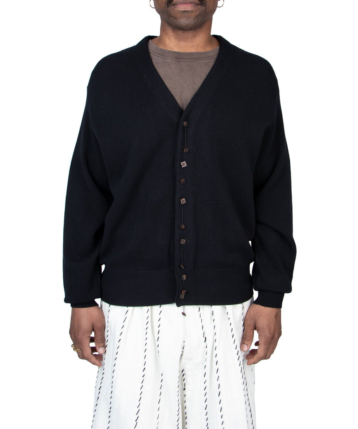 Black Double Button Cardigan - LIKELIHOOD