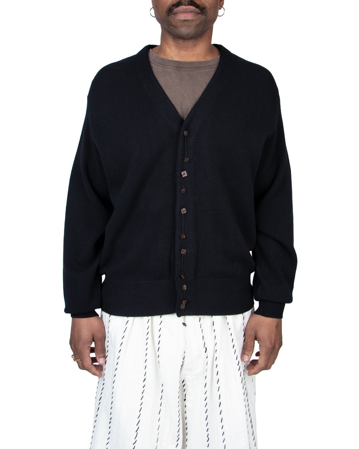 Black Double Button Cardigan - LIKELIHOOD