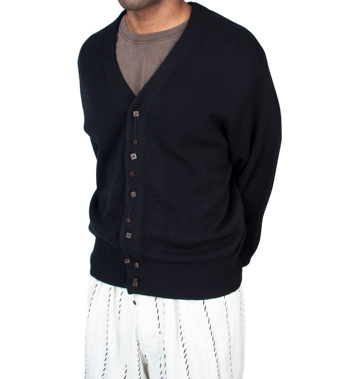 Black Double Button Cardigan - LIKELIHOOD