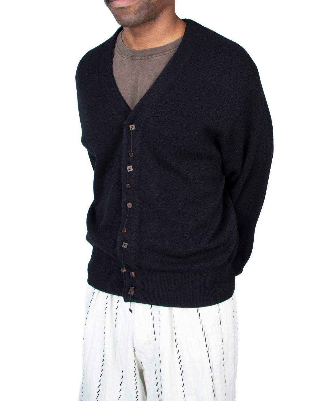 Black Double Button Cardigan - LIKELIHOOD