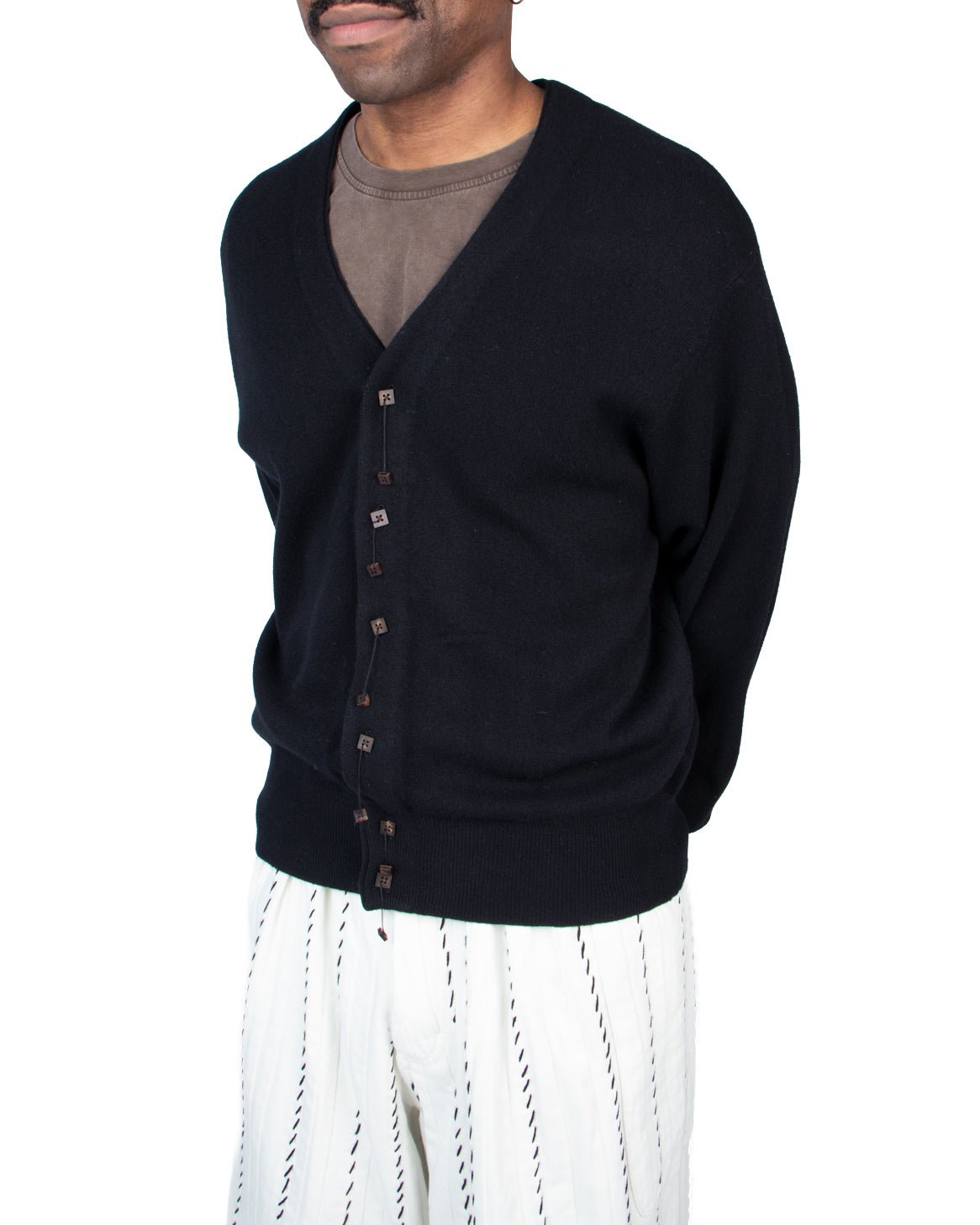Black Double Button Cardigan - LIKELIHOOD