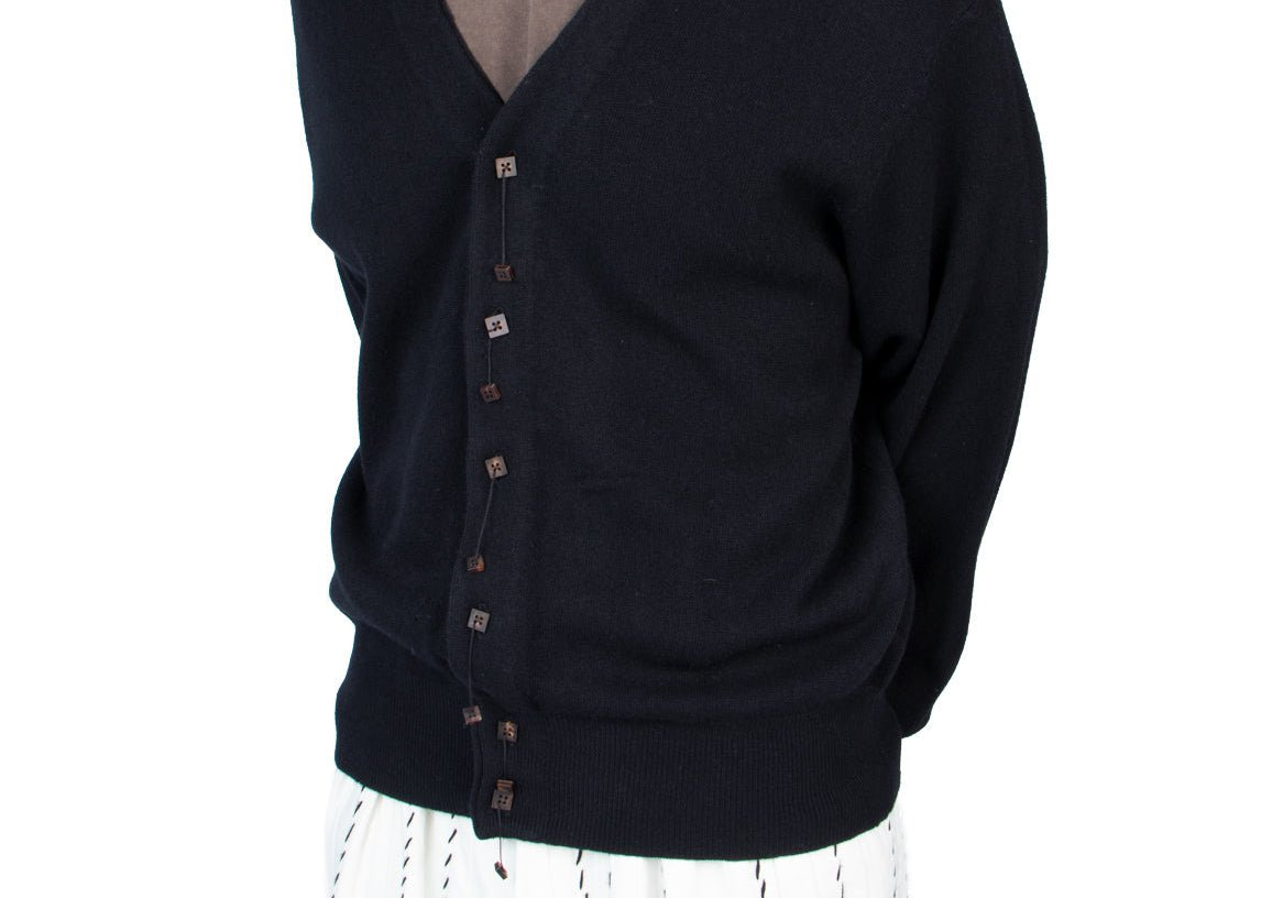 Black Double Button Cardigan - LIKELIHOOD