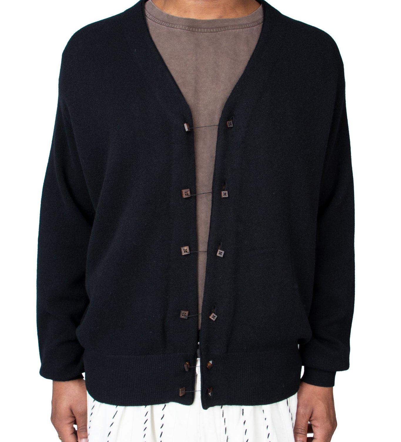 Black Double Button Cardigan - LIKELIHOOD