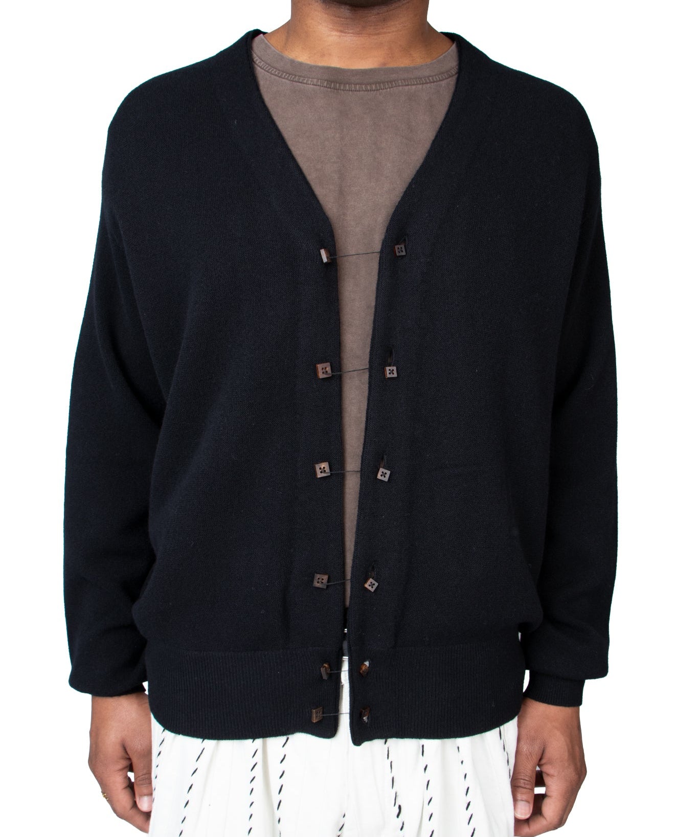 Black Double Button Cardigan - LIKELIHOOD