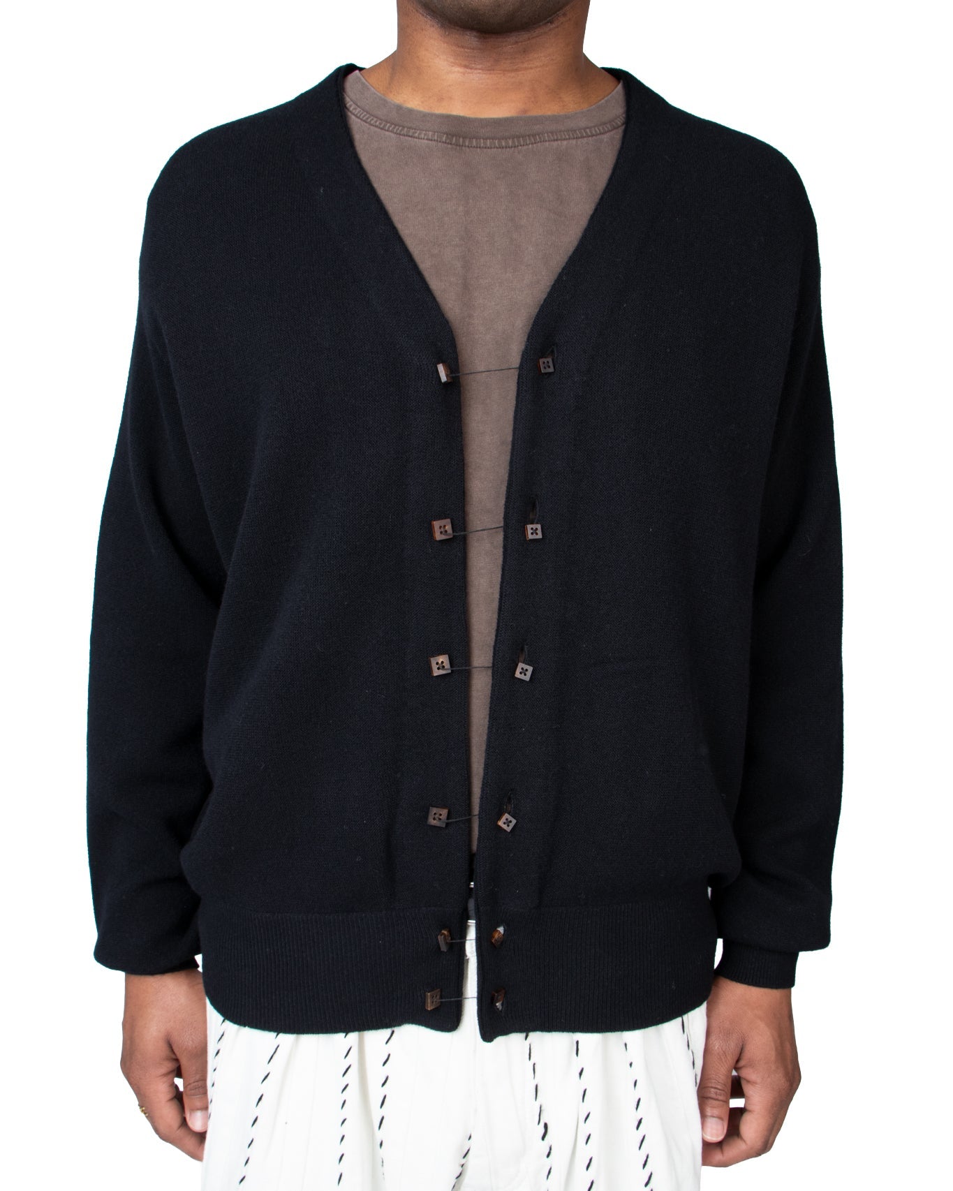 Black Double Button Cardigan - LIKELIHOOD
