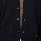 Black Double Button Cardigan - LIKELIHOOD
