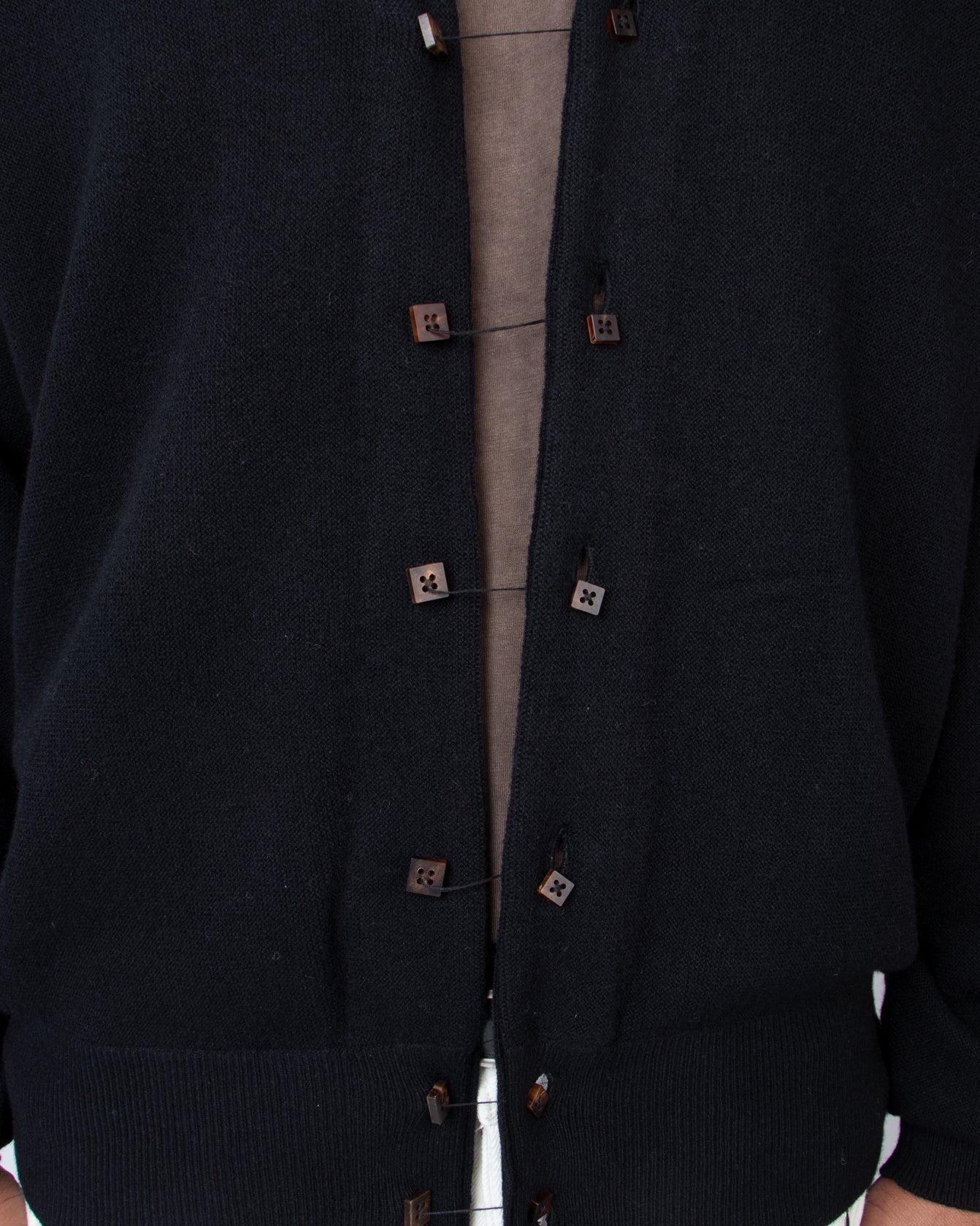 Black Double Button Cardigan - LIKELIHOOD
