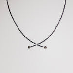 Black Spinel Cross Necklace - LIKELIHOOD