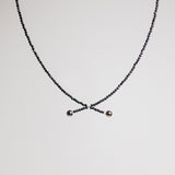 Black Spinel Cross Necklace - LIKELIHOOD
