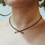 Black Spinel Cross Necklace - LIKELIHOOD