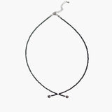 Black Spinel Cross Necklace - LIKELIHOOD