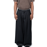 Black Wool Wide Wool Trouser - LIKELIHOOD