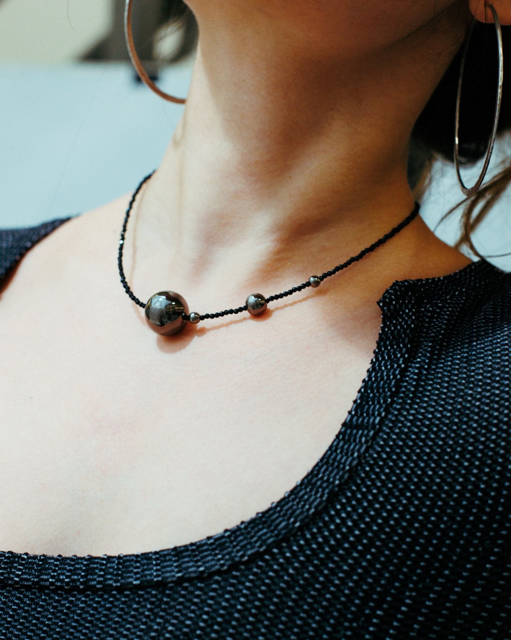 Blackhole Spinel Large Necklace - LIKELIHOOD