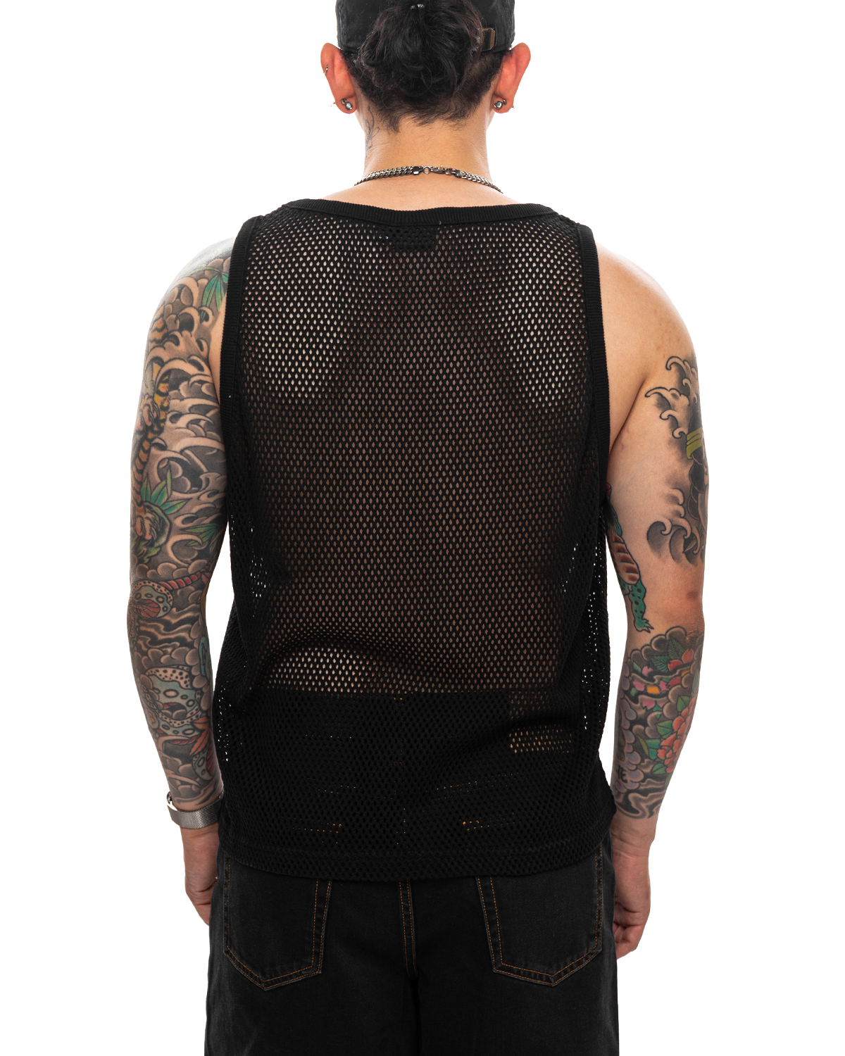 Cotton Big Mesh Tank 'Black'