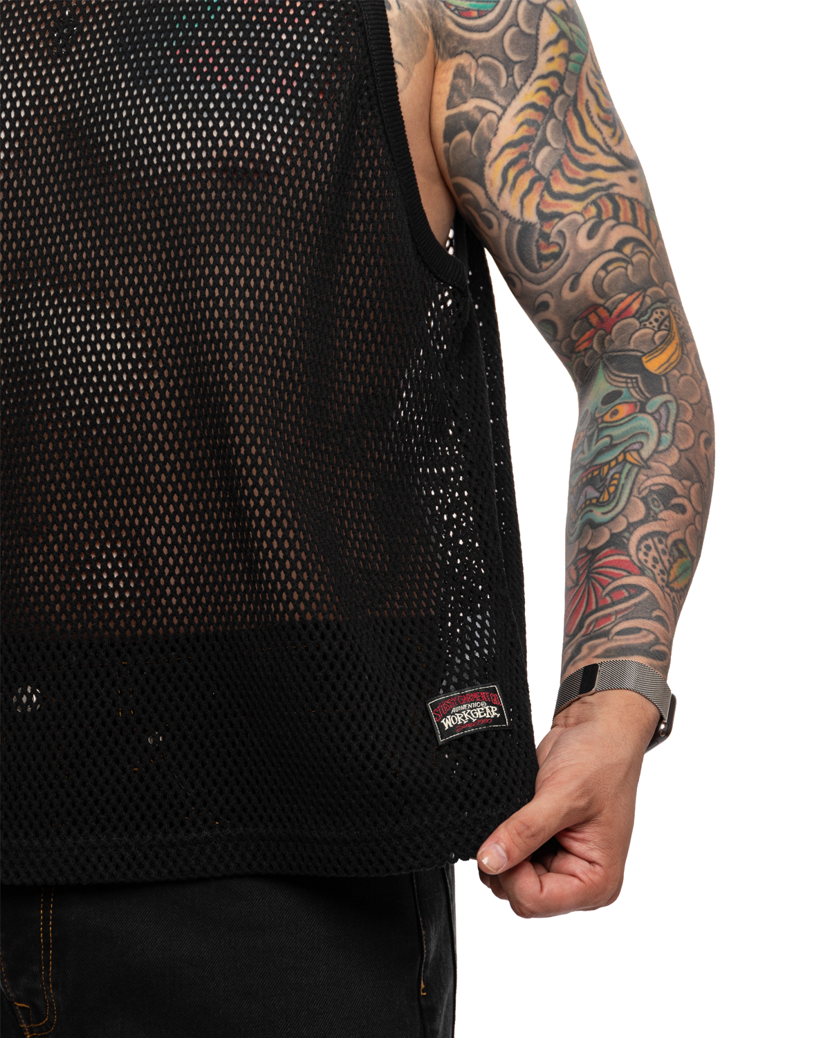 Cotton Big Mesh Tank 'Black'