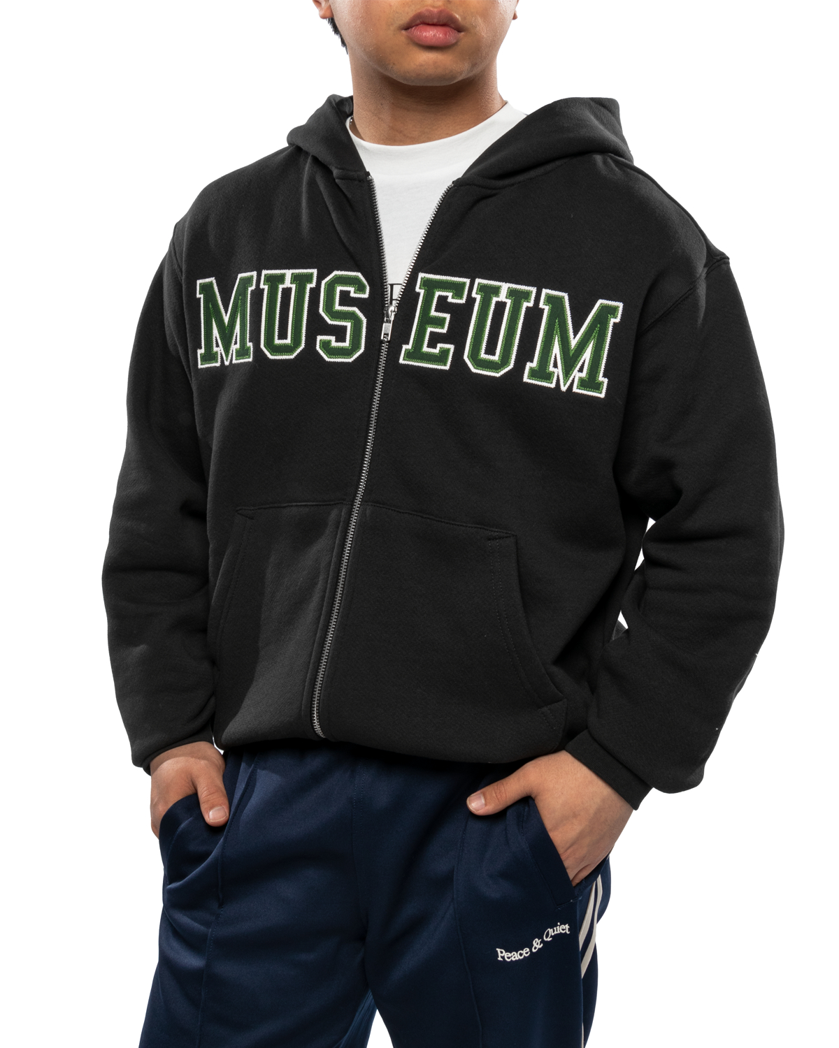 Museum Zip-Up Hoodie Black