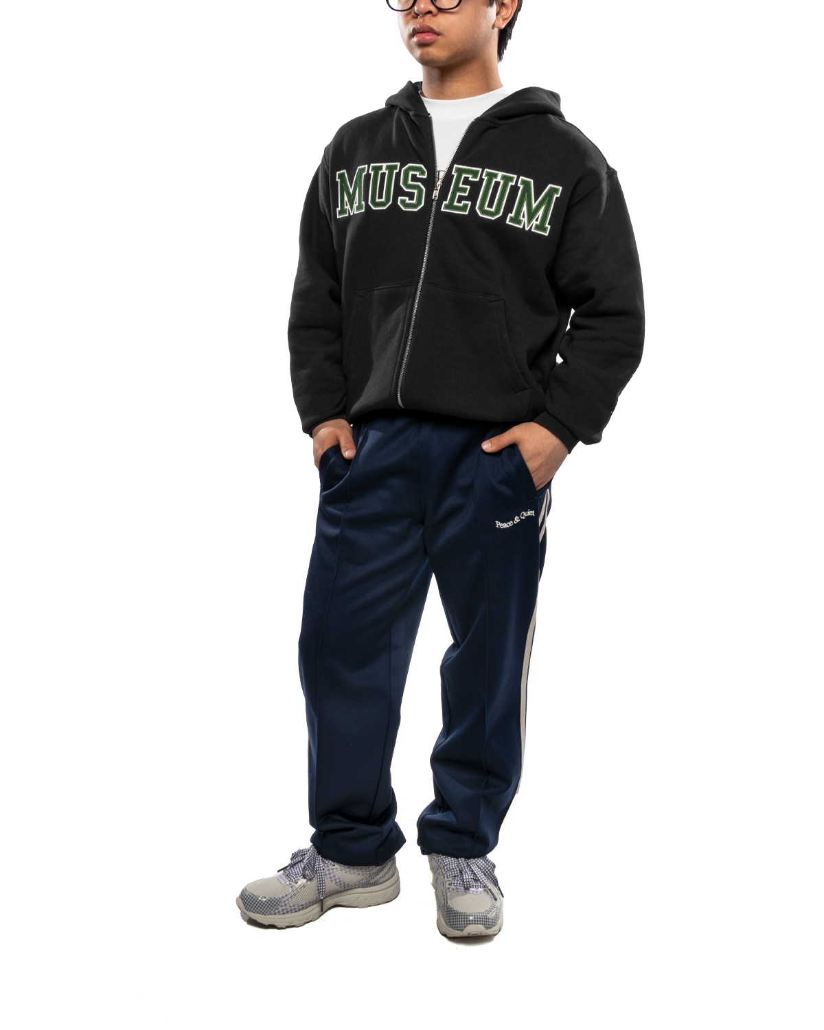 Museum Zip-Up Hoodie Black