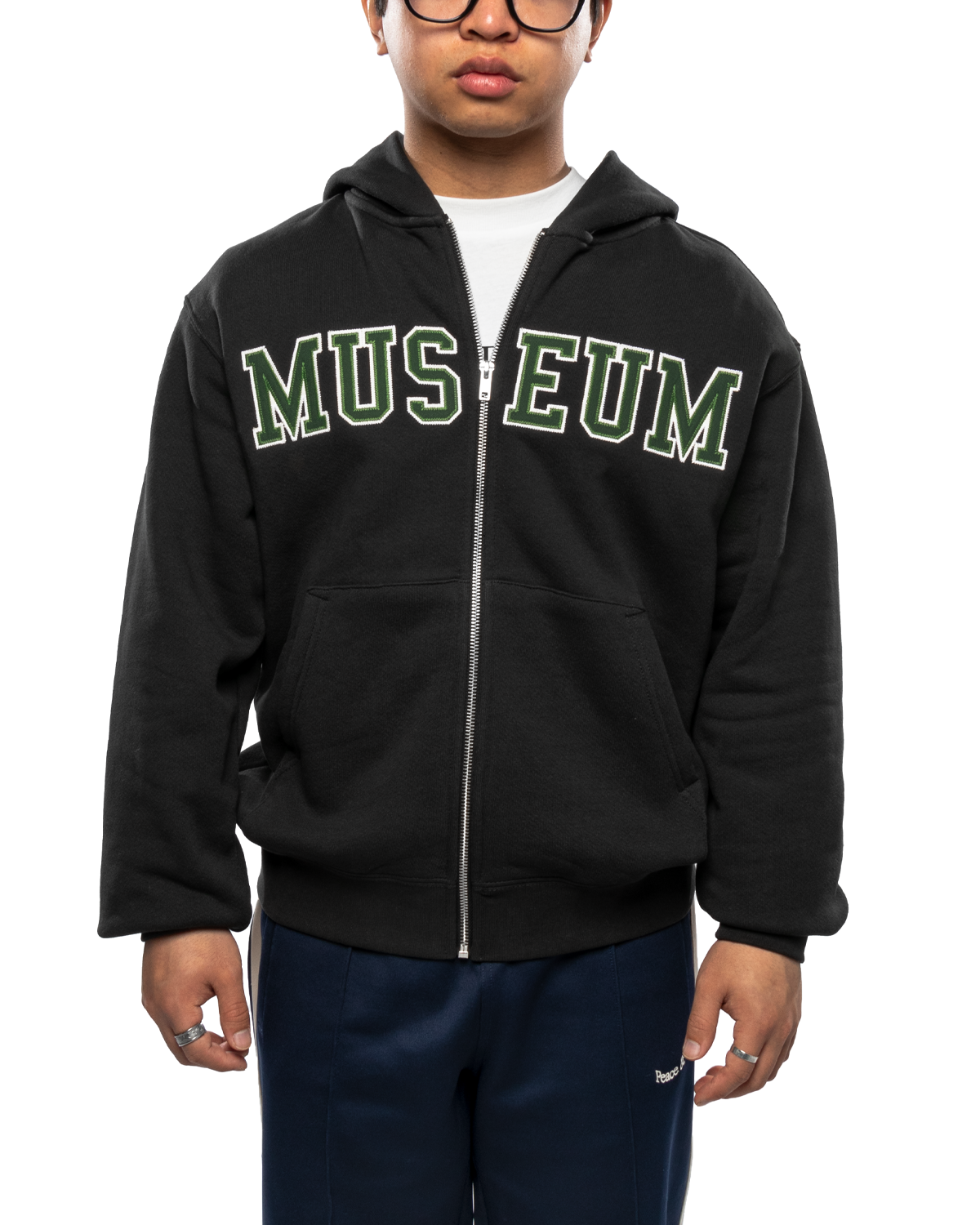Museum Zip-Up Hoodie Black