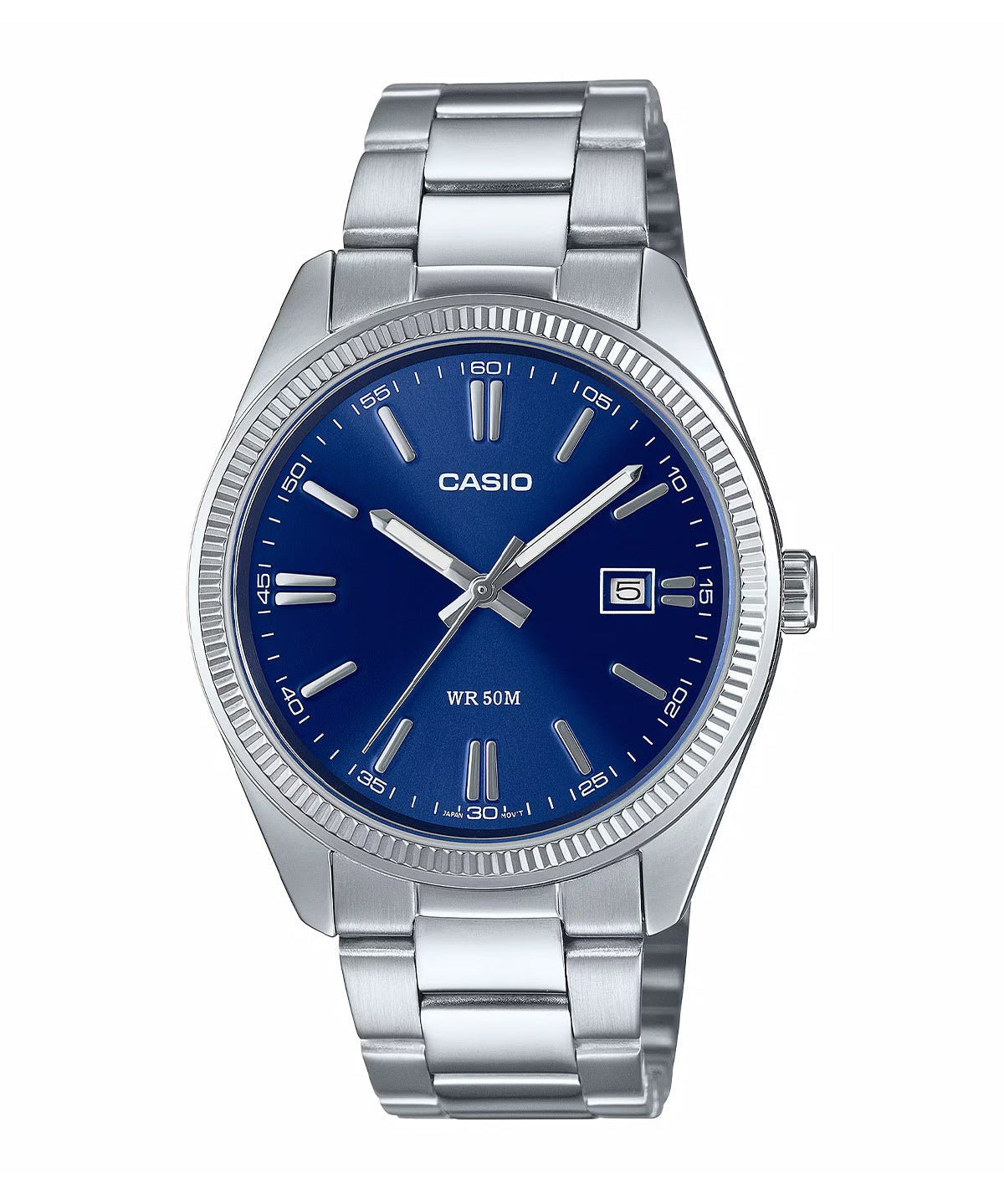 Blue Dial Stainless Steel Watch MTP1302D - 2AVT - LIKELIHOOD