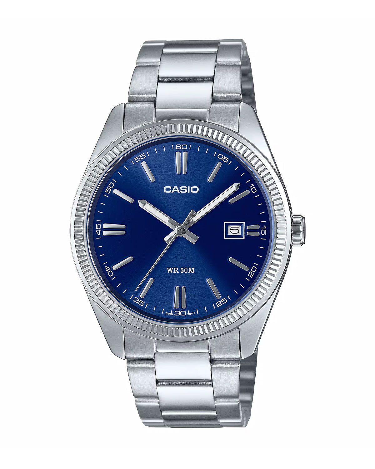 Blue Dial Stainless Steel Watch MTP1302D - 2AVT - LIKELIHOOD