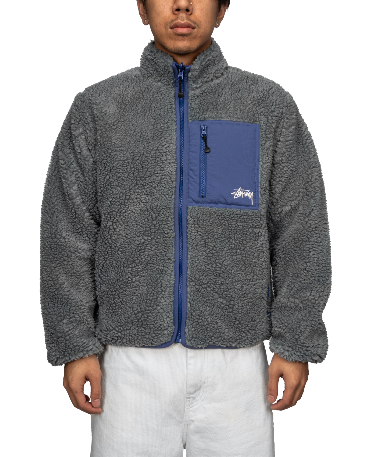 Sherpa Reversible Jacket Bluestone