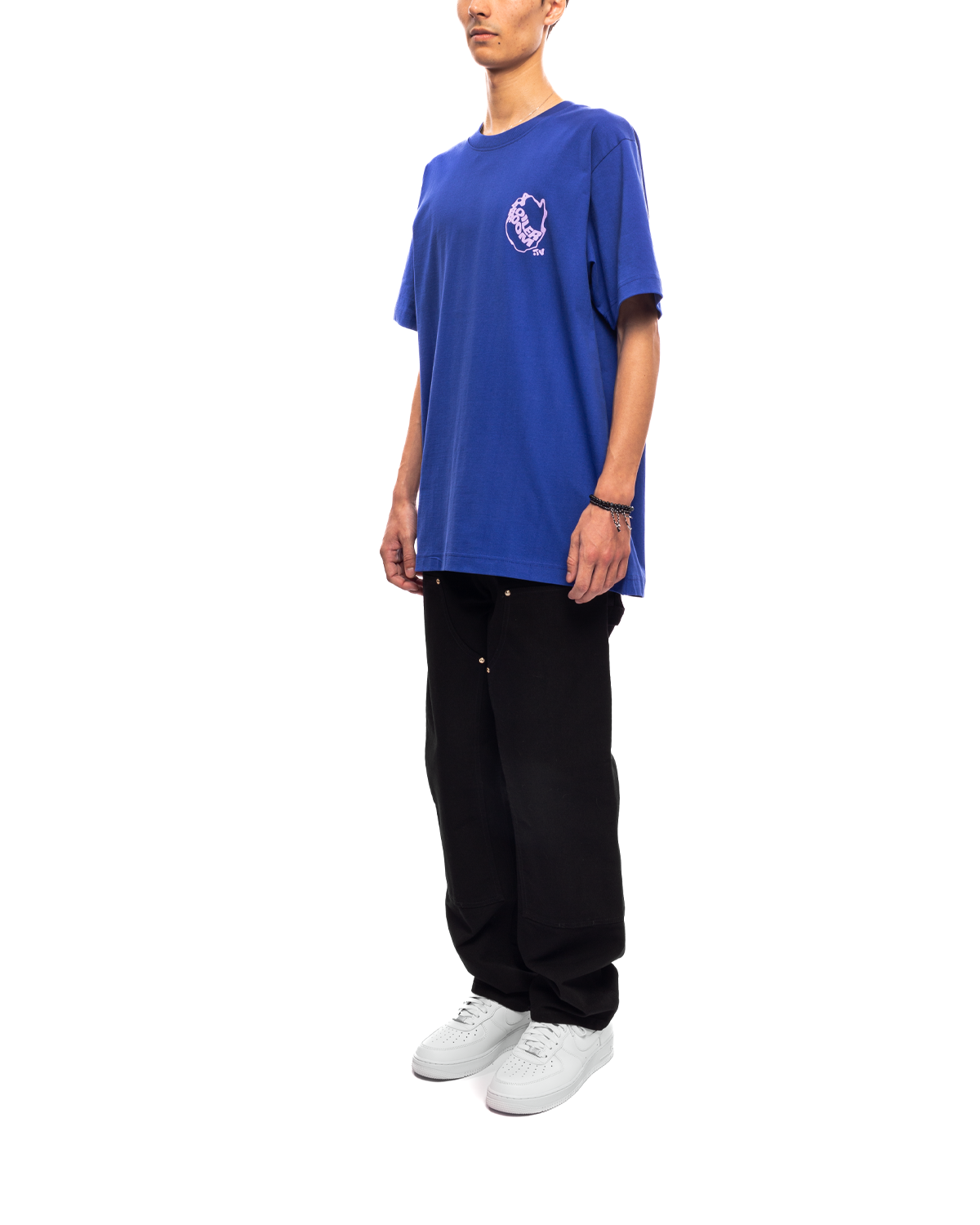 Boiler Room Waved Logo T-Shirt Blue