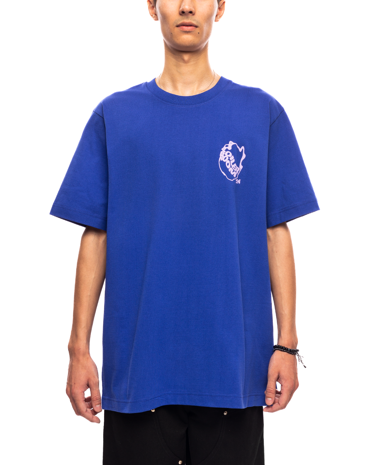 Boiler Room Waved Logo T-Shirt Blue