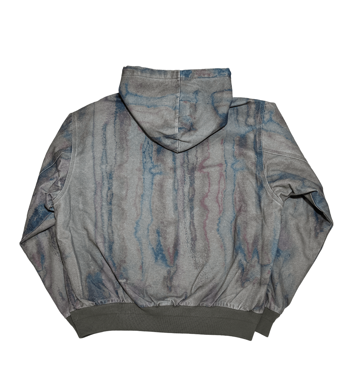 Blurred Hooded Jacket Olive - LIKELIHOOD