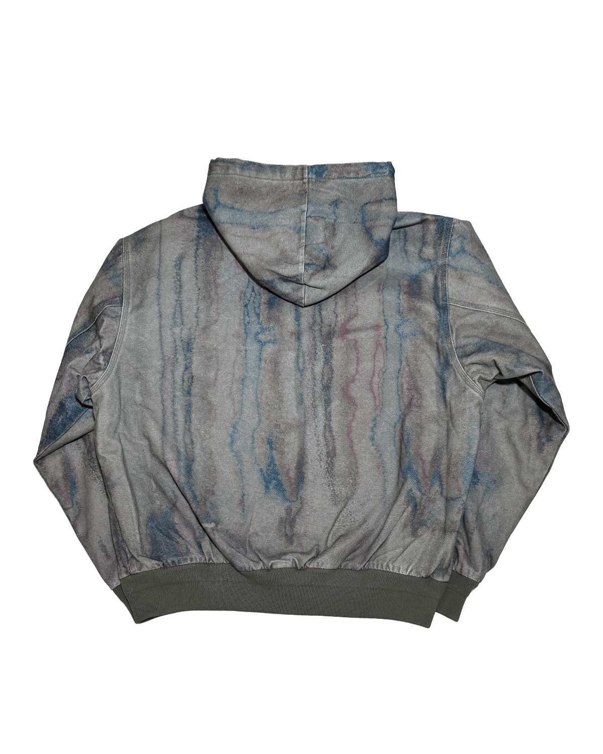 Blurred Hooded Jacket Olive - LIKELIHOOD