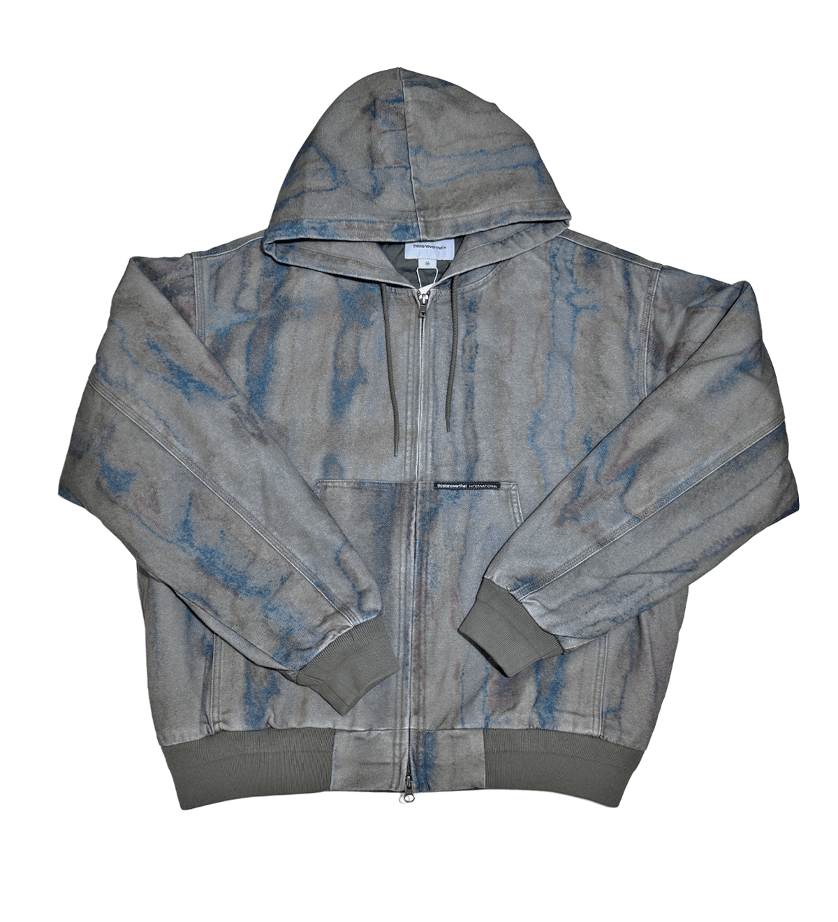 Blurred Hooded Jacket Olive - LIKELIHOOD