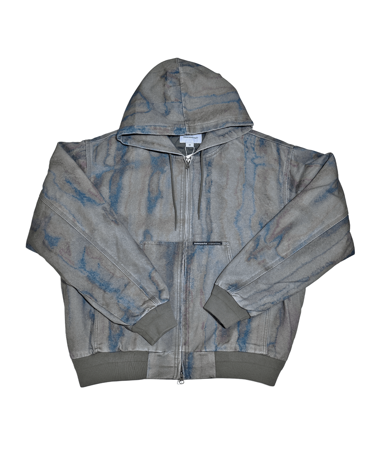 Blurred Hooded Jacket Olive - LIKELIHOOD