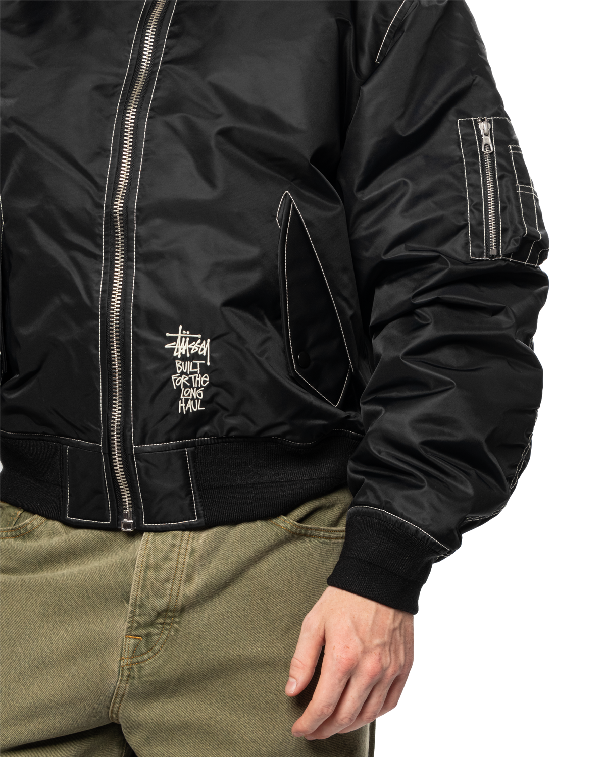 Built Bomber Reversible Jacket Black