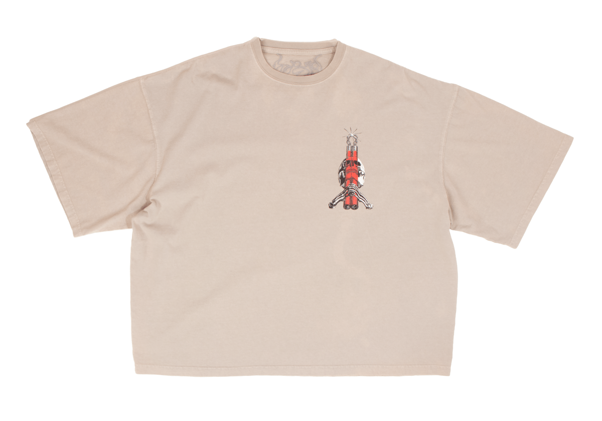 Bones II Oversized Tee Cement - LIKELIHOOD