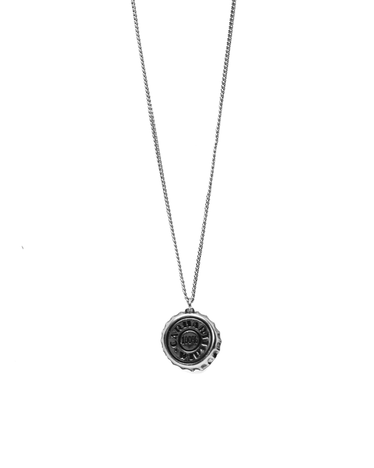 Bottle Cap Pendant Silver