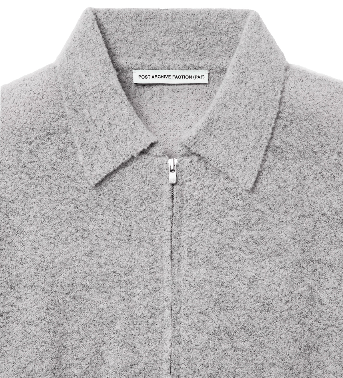 Boucle Zip Shirt (Archive) Light Grey - LIKELIHOOD