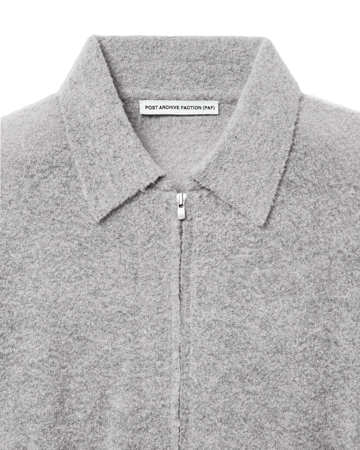 Boucle Zip Shirt (Archive) Light Grey - LIKELIHOOD