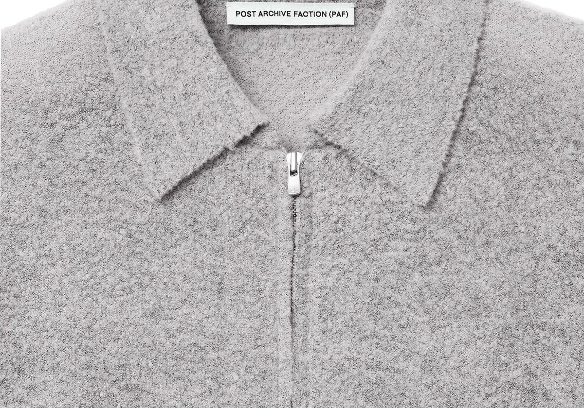 Boucle Zip Shirt (Archive) Light Grey - LIKELIHOOD
