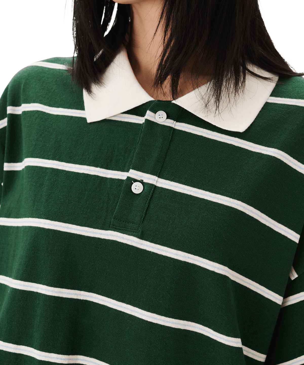 Boxy Jersey Polo Green - LIKELIHOOD
