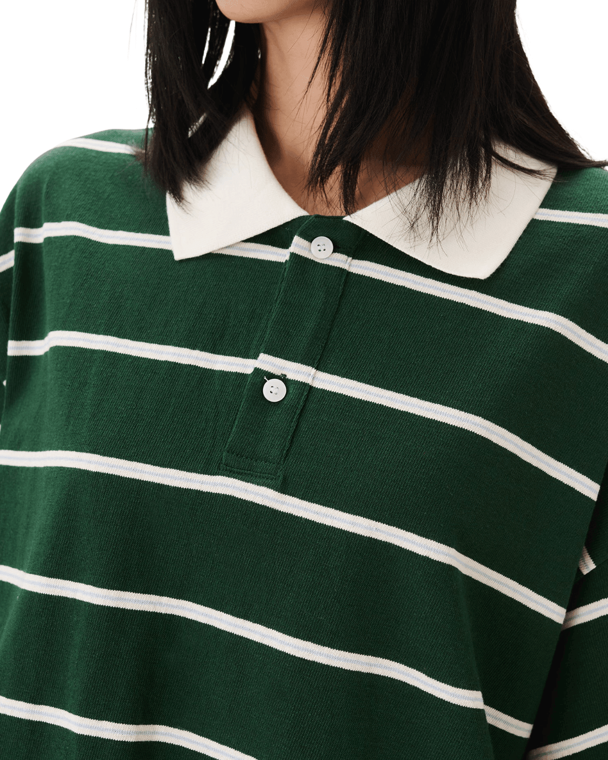Boxy Jersey Polo Green - LIKELIHOOD