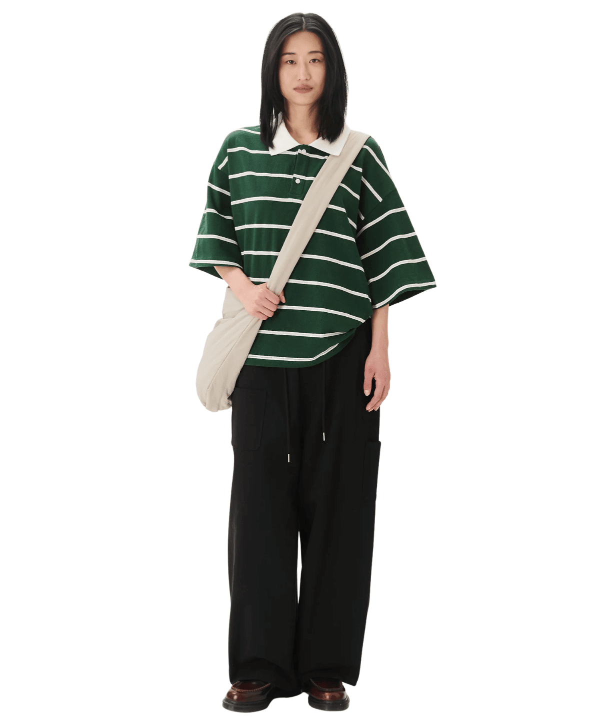 Boxy Jersey Polo Green - LIKELIHOOD