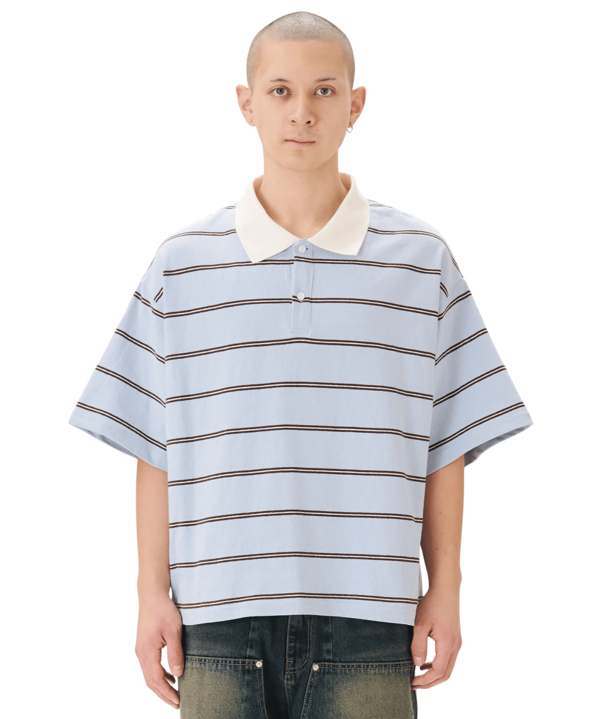 Boxy Jersey Polo Light Blue - LIKELIHOOD