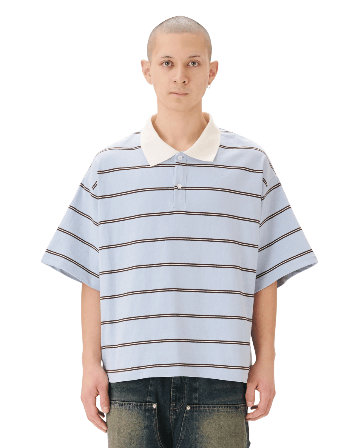 Boxy Jersey Polo Light Blue - LIKELIHOOD