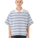 Boxy Jersey Polo Light Blue - LIKELIHOOD