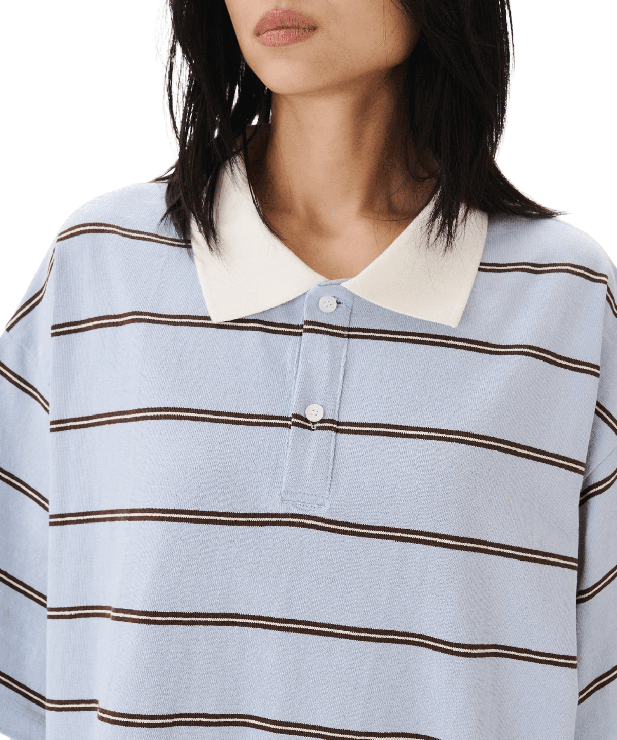 Boxy Jersey Polo Light Blue - LIKELIHOOD