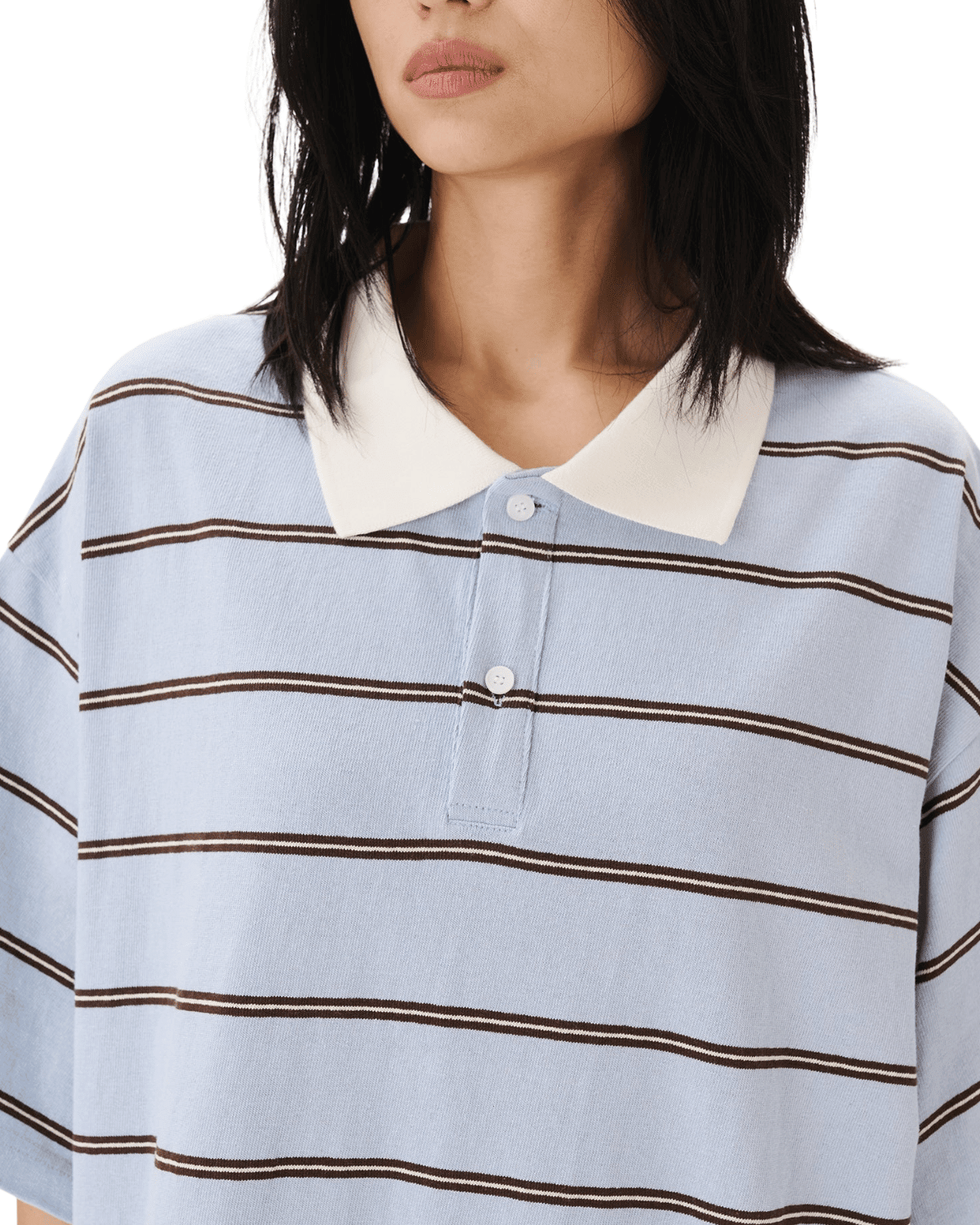 Boxy Jersey Polo Light Blue - LIKELIHOOD
