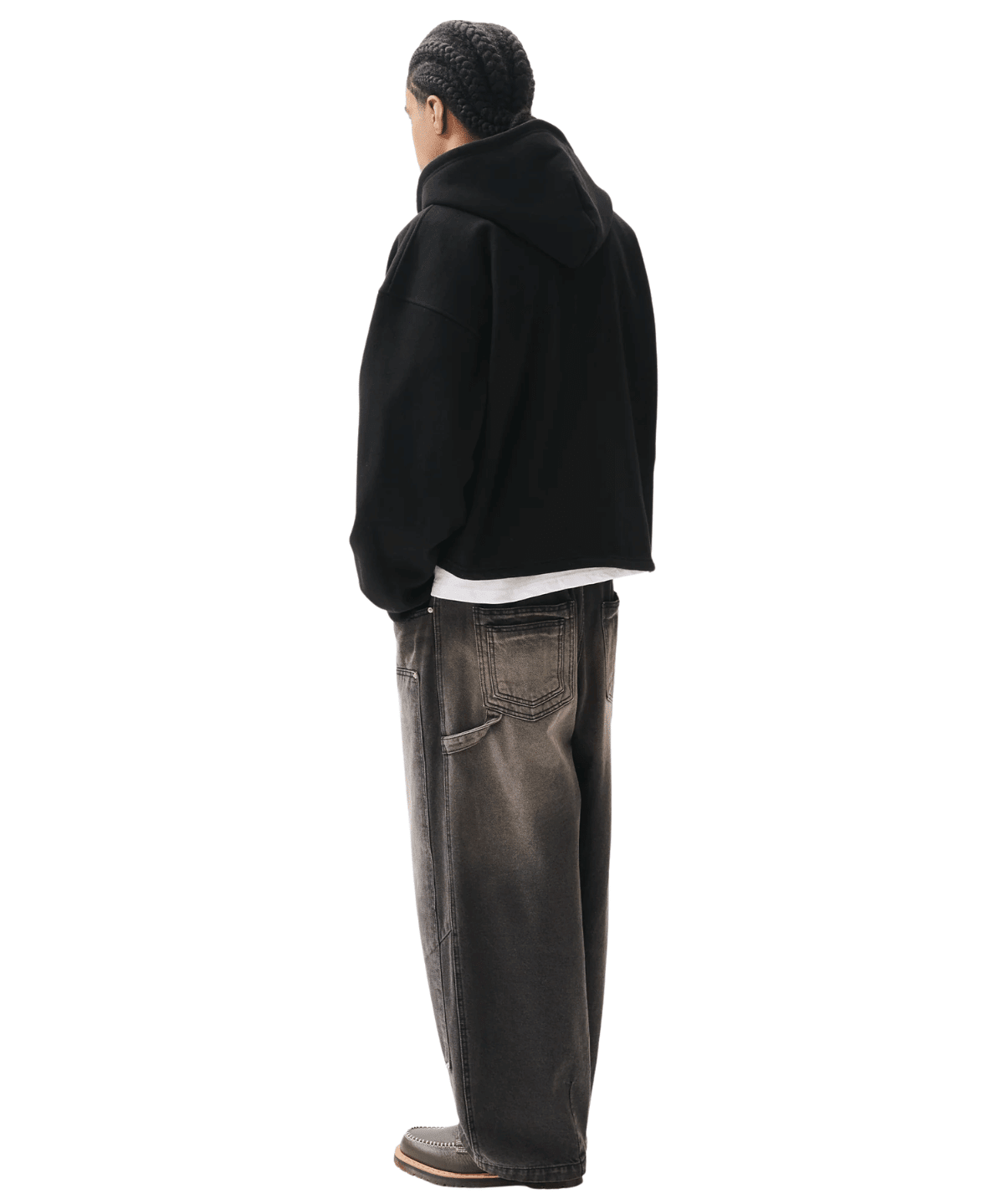 Boxy Zip - Up Hoodie Black - LIKELIHOOD