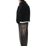 Boxy Zip - Up Hoodie Black - LIKELIHOOD
