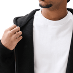 Boxy Zip - Up Hoodie Black - LIKELIHOOD